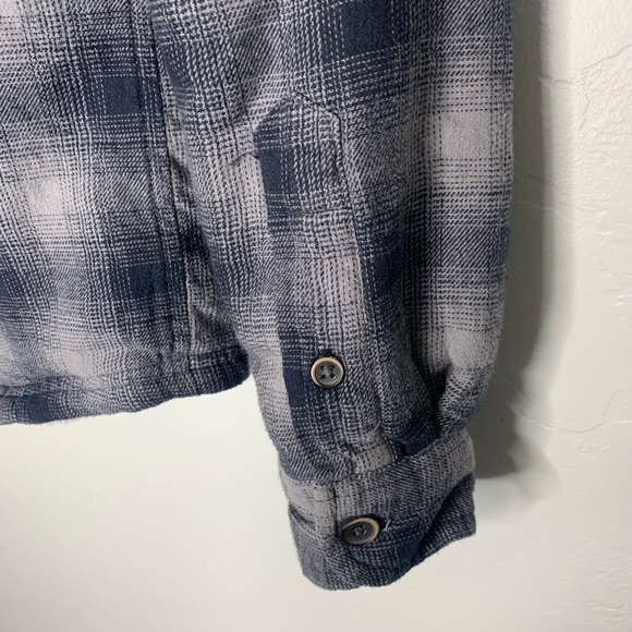 Tailor Vintage Plaid Flannel Shirt Jacket with Plush Sherpa Lining Size Small - Picture 7 of 11